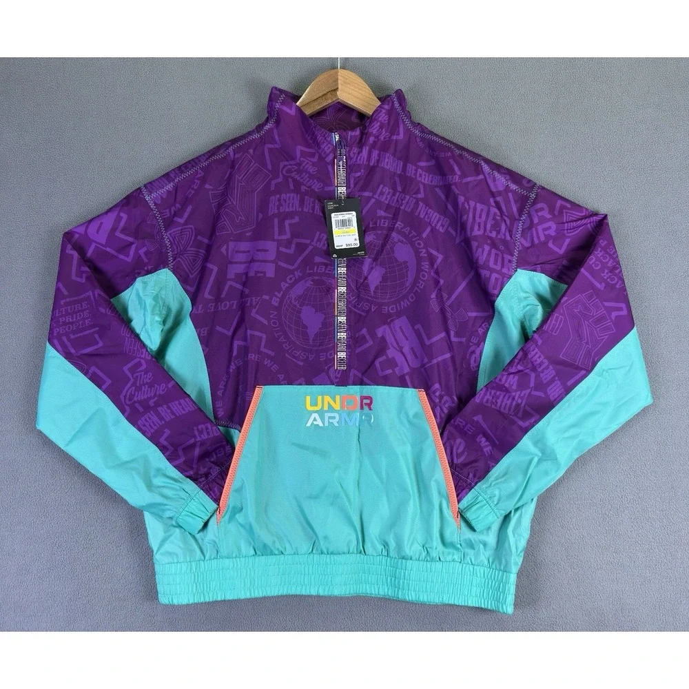 Under Armour Jacket Medium Purple Blue Be‎ Seen Black History Month Track New